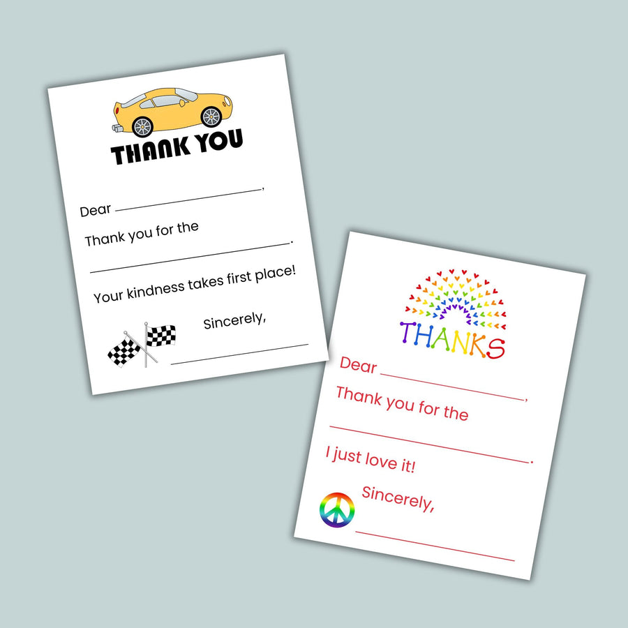Kids: Fill-in Thank You Notes (not personalized) - The Note House