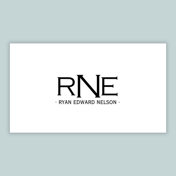 Block Monogram Centered - Personalized Gift Enclosure - The Note House