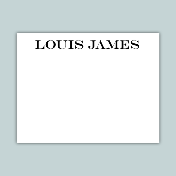 Classic Sophistication - Personalized Flat Note Card - The Note House