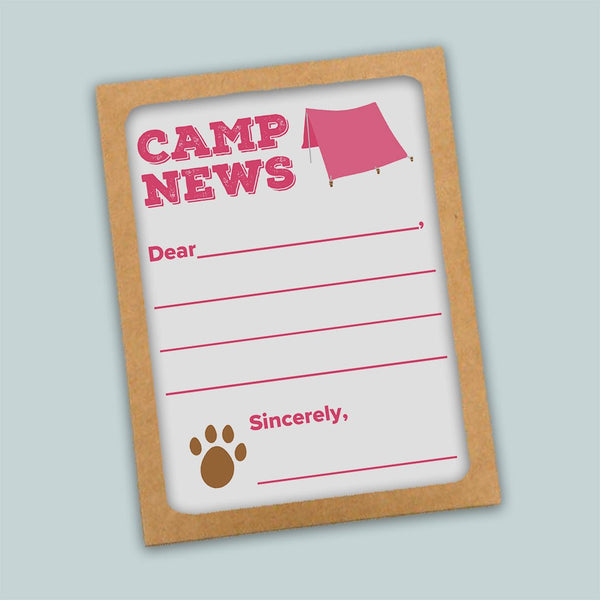 Camp News (Pink) - Lined Camp Notes - The Note House