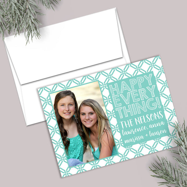 Modern Wicker - Personalized Photo Card - The Note House