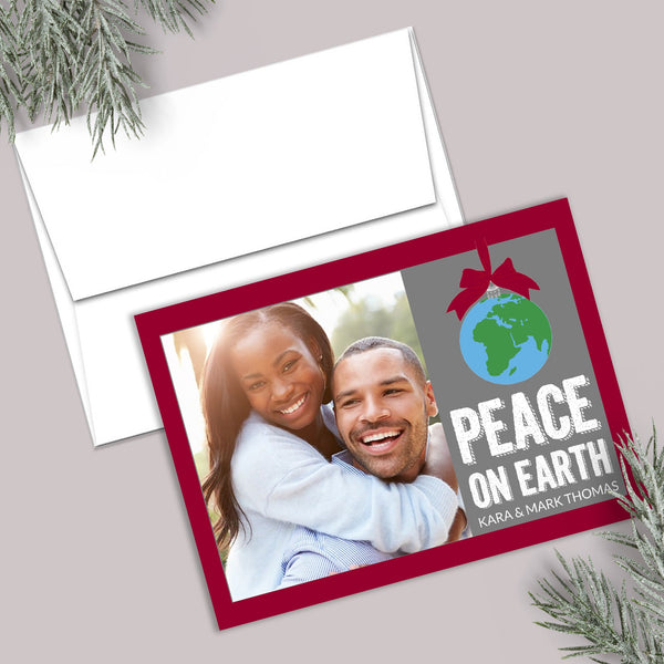 Peace on Earth - Personalized Photo Card - The Note House