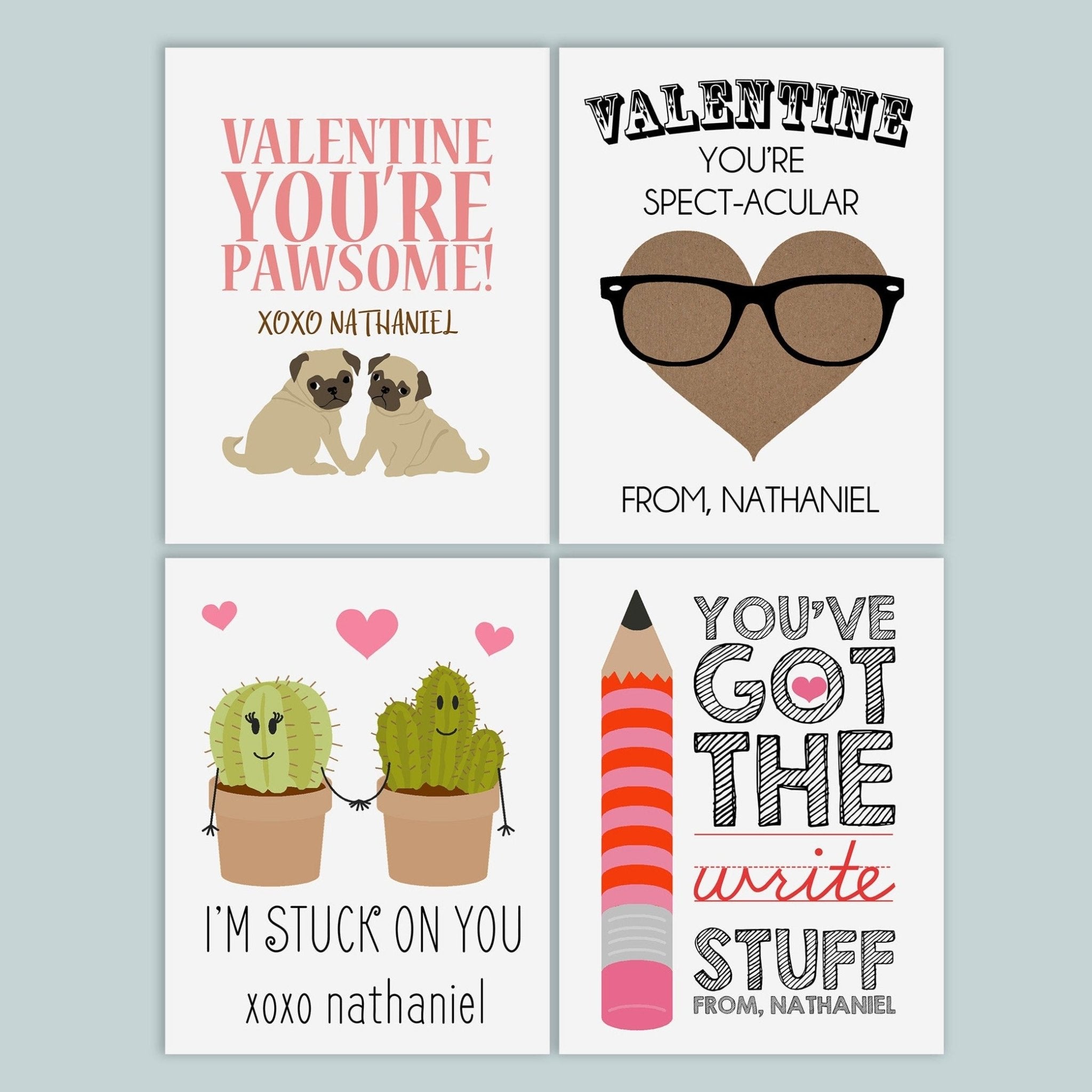 puns - personalized valentine's day cards – the note house