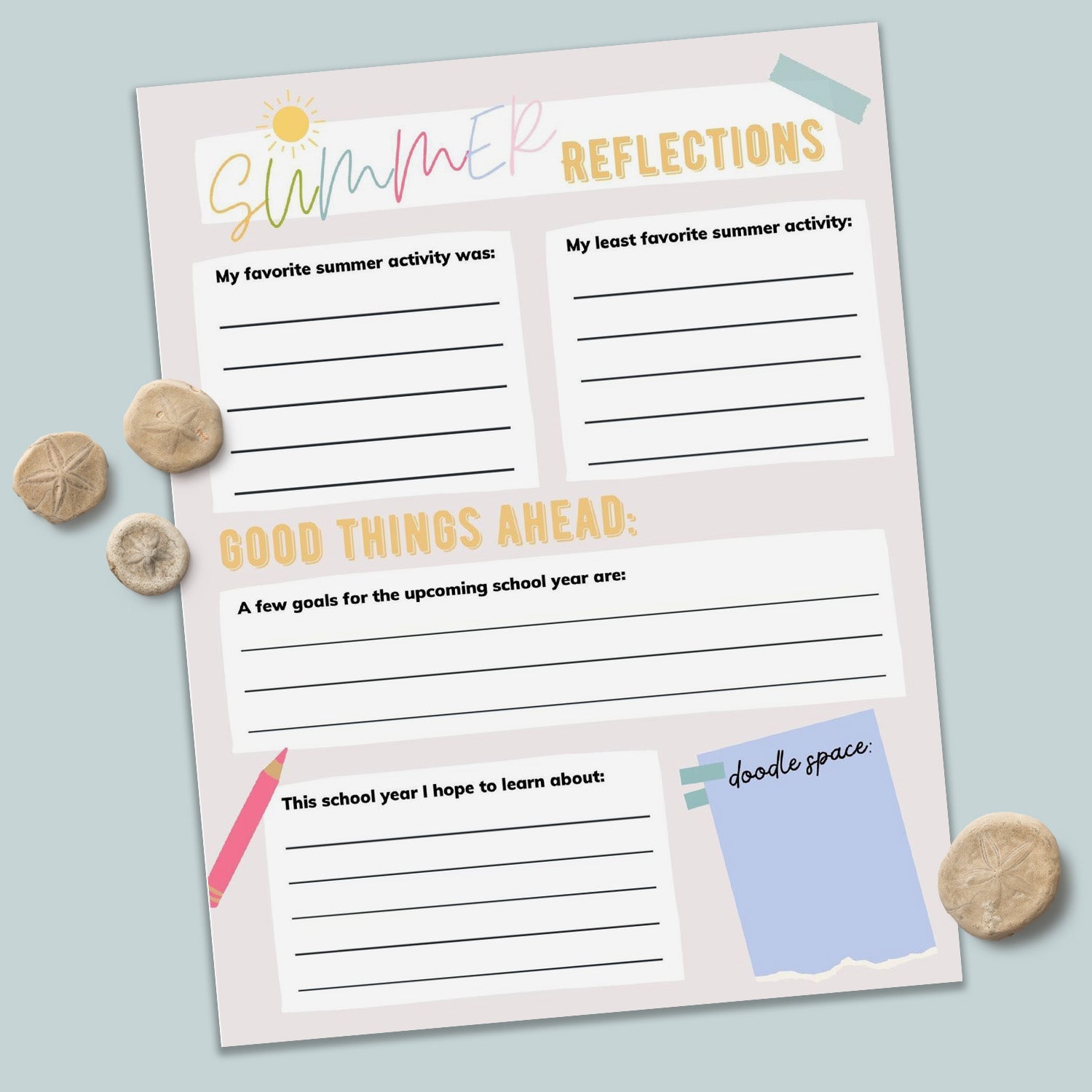 Treasure Summer Memories and Look Forward to School Days: Download the Free Reflections Journal - The Note House