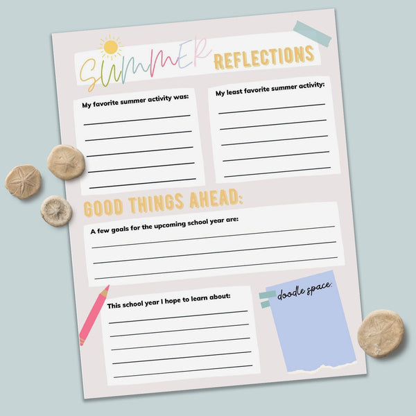 Treasure Summer Memories and Look Forward to School Days: Download the Free Reflections Journal - The Note House