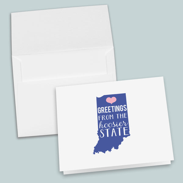 State Pride Hometown Nickname Folded Note Cards - Pack of 6