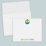 Rainbow Peace - Note Card - The Note House