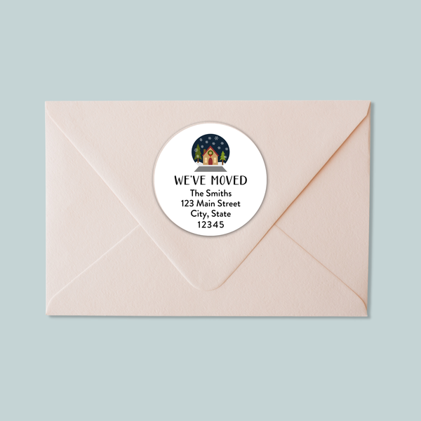 The image is a label or sticker on an envelope, indicating that the envelope has been addressed to "The Smiths" and is being sent to "123 Main Street City, State 12345".