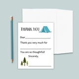 Camp - Fill-in Thank You Notes - The Note House