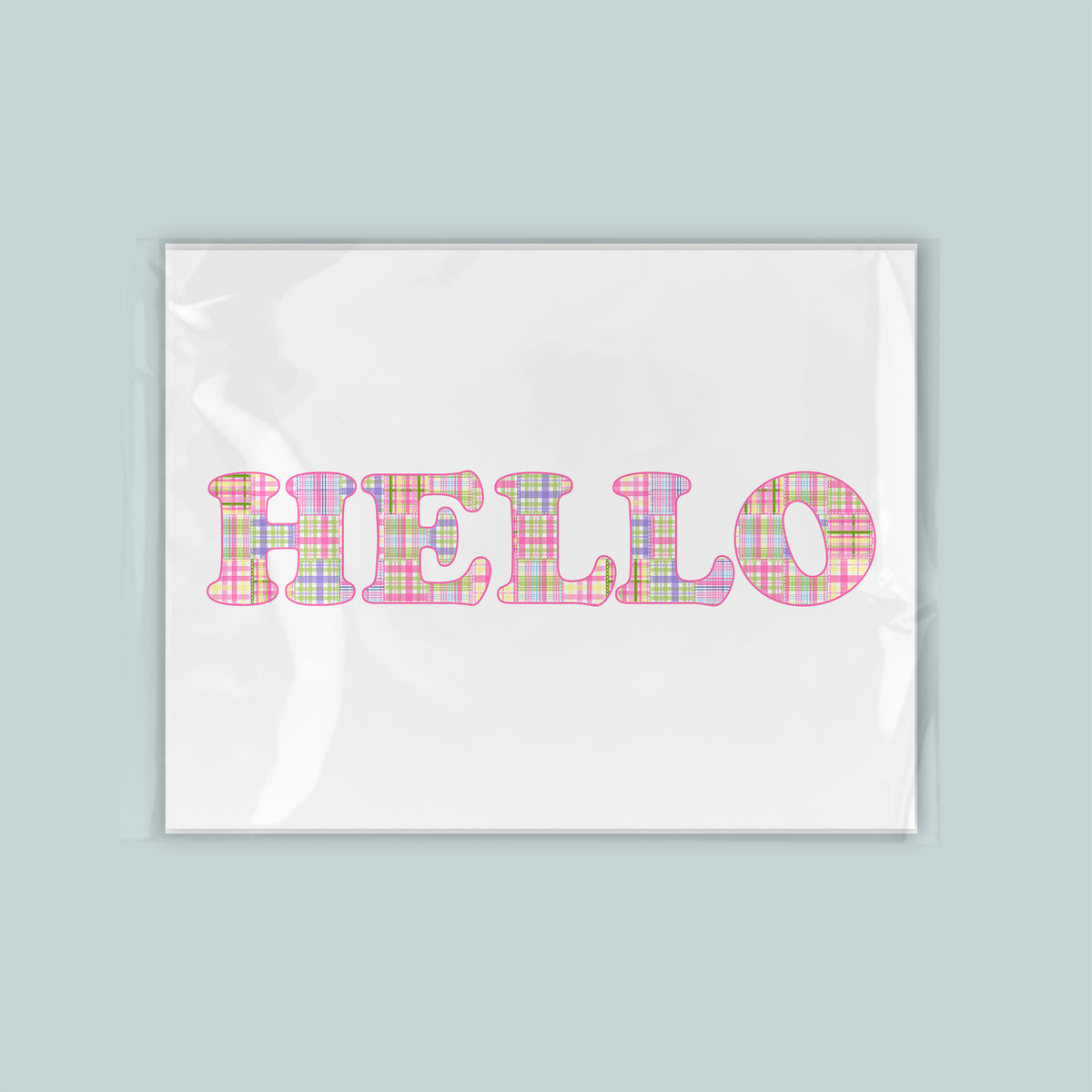 the word "HELLO" in a stylized, colorful font.