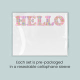 a set of pre-packaged cellophane sleeves with the word 