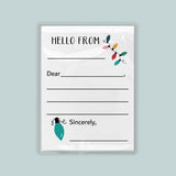 The image is a blank greeting card with a message that reads 