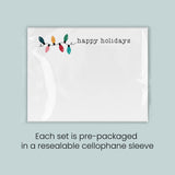 The image is a set of pre-packaged greeting cards, each set in a reelsaleable cellophane sleeve.