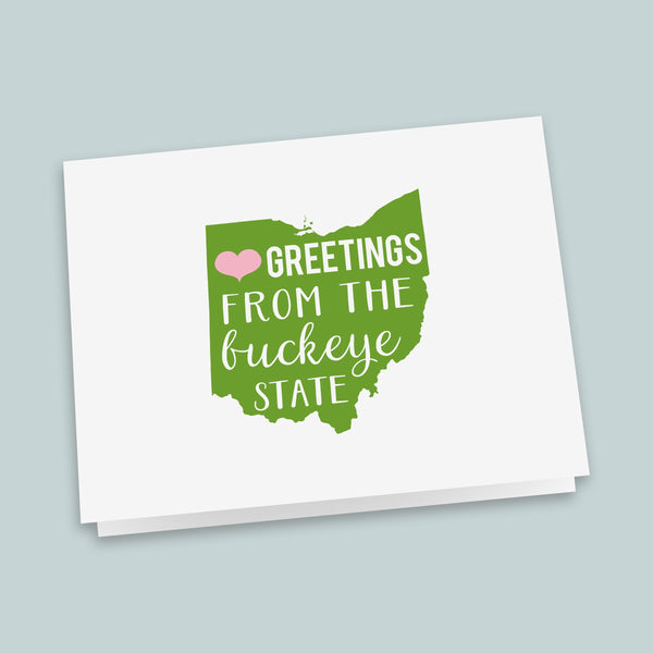 State Pride Hometown Nickname Folded Note Cards - Pack of 6
