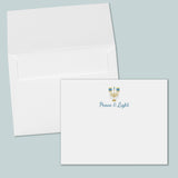an open white envelope with a printed 