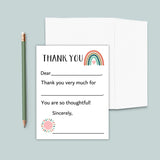 Boho Rainbow - Fill-in Thank You Notes - The Note House