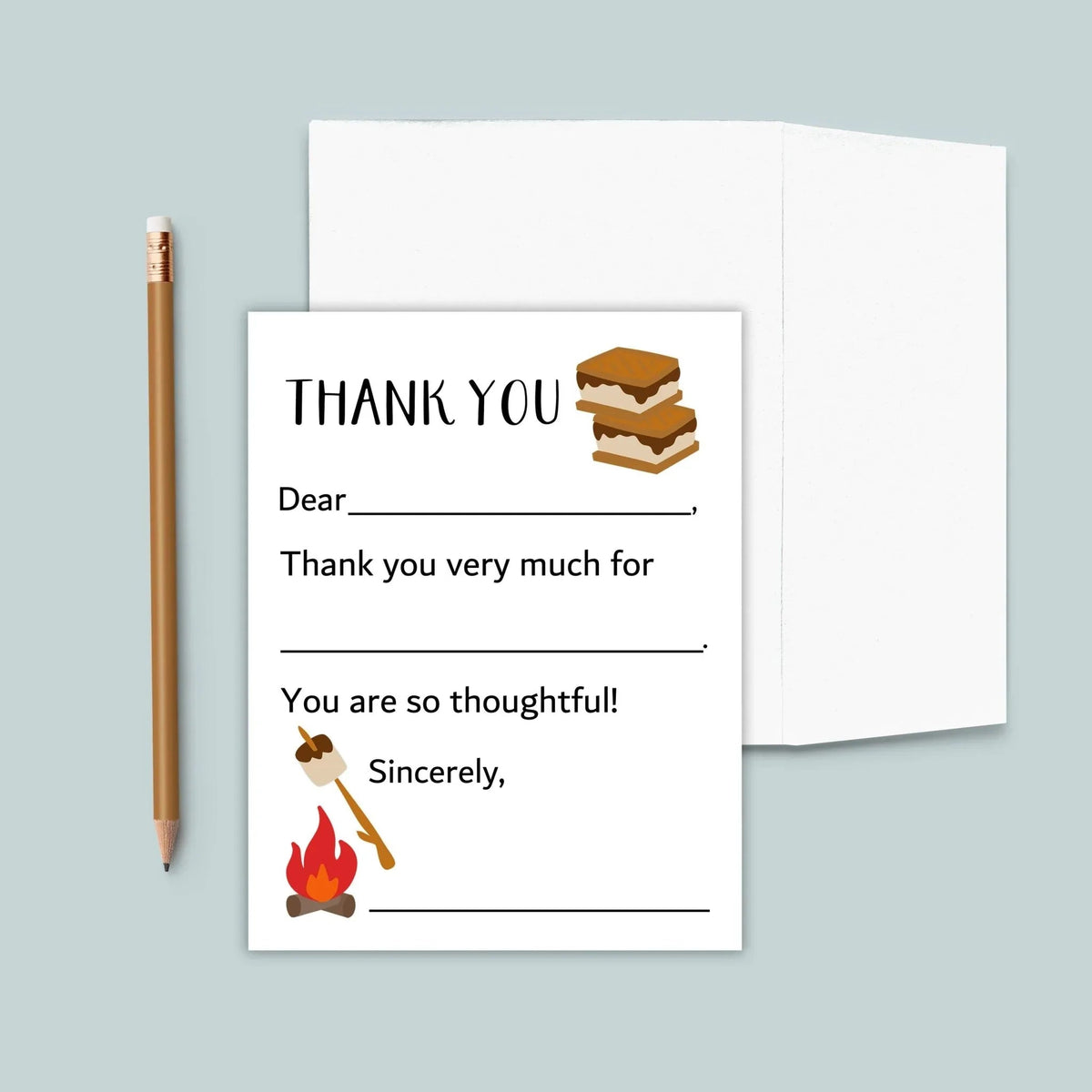 S'mores - Fill-in Thank You Notes - The Note House