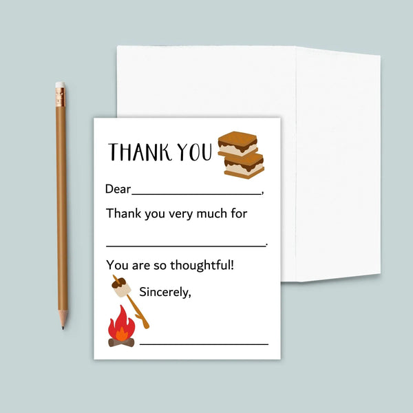 S'mores - Fill-in Thank You Notes - The Note House
