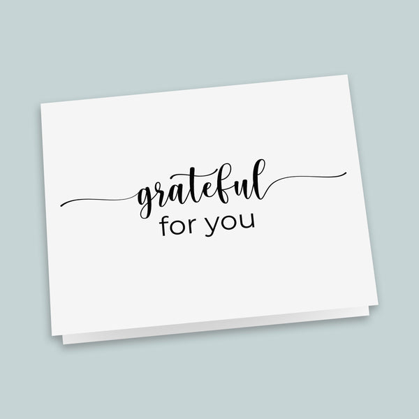 Grateful For You Folded Note Cards - Pack of 6