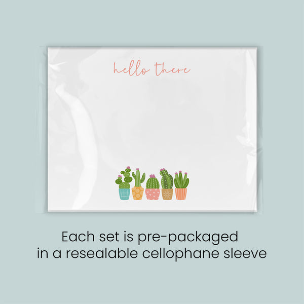 The image is a pre-packaged greeting card set, each set is pre-packaged in a re sealable cellophane sleeve.