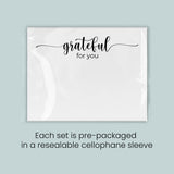 a set of pre-packaged items, each set in a resealable cellophane sleeve, with the text 