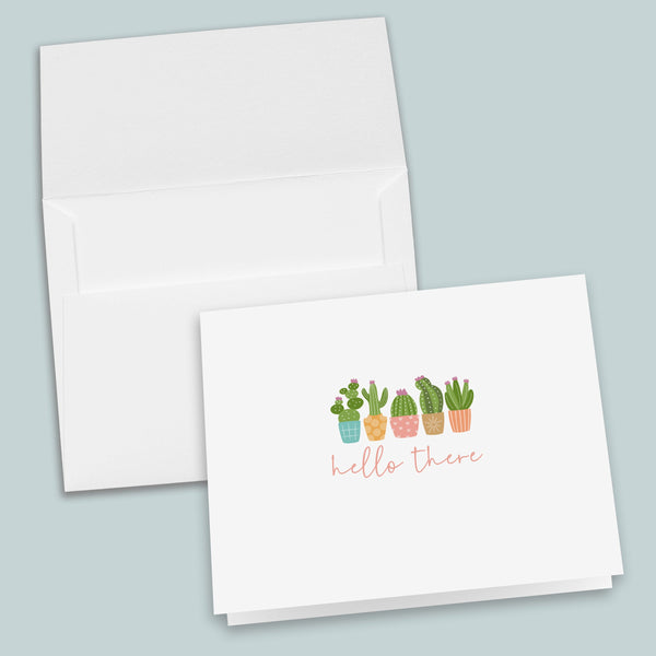Succulents Folded Note Cards for Plant Lovers - Pack of 6