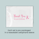 The image is a set of pre-packaged greeting cards, each set in a resealable cellophane sleeve.