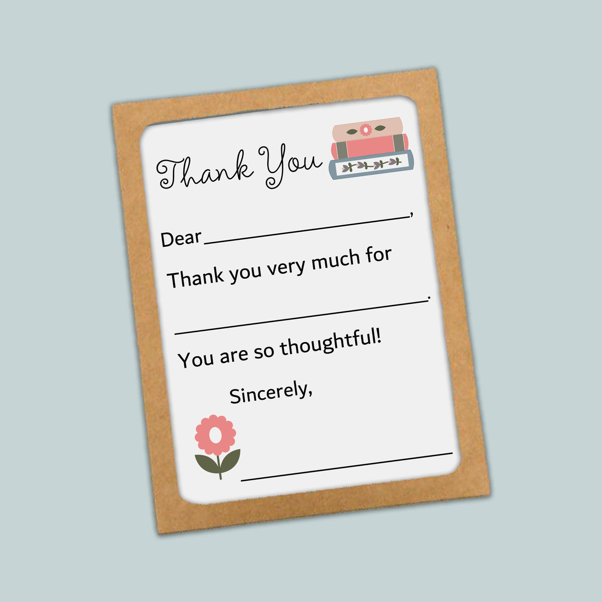 The image is a simple, handwritten note with a blank space for the recipient's name, expressing gratitude for something.