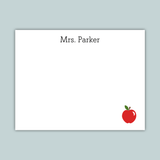 Apple - Personalized Flat Note Card - The Note House