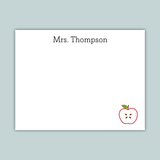 Apple Slice - Personalized Flat Note Card - The Note House