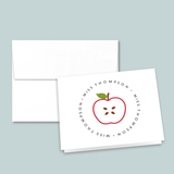 Apple Slice - Personalized Folded Note Card - The Note House