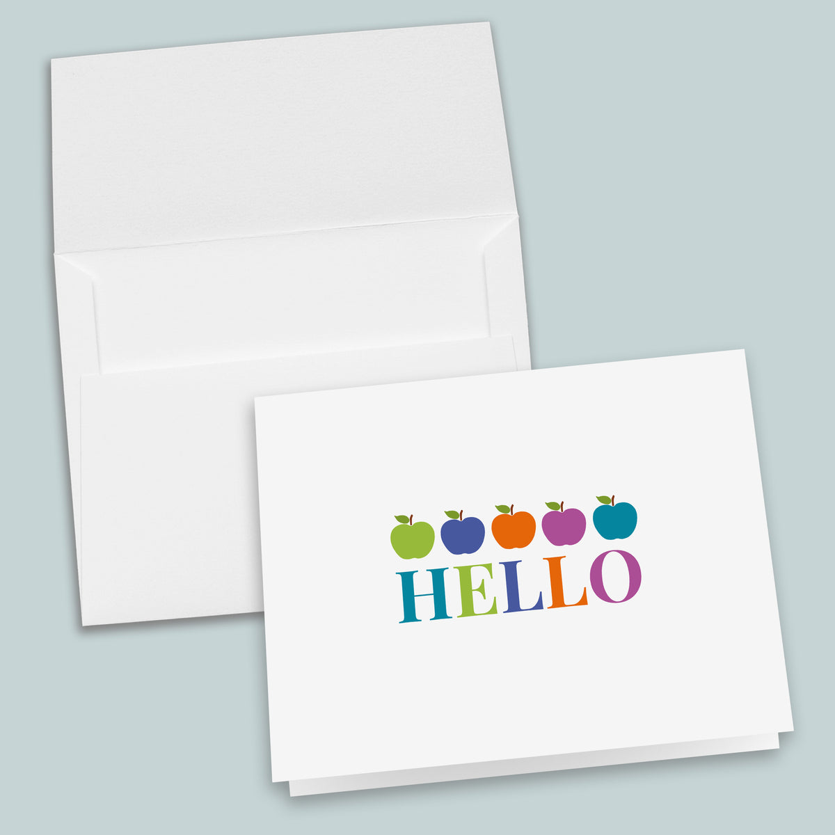 Colorful Apples - Folded Note Cards