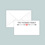 Arrows and Heart - Personalized Gift Enclosure - The Note House