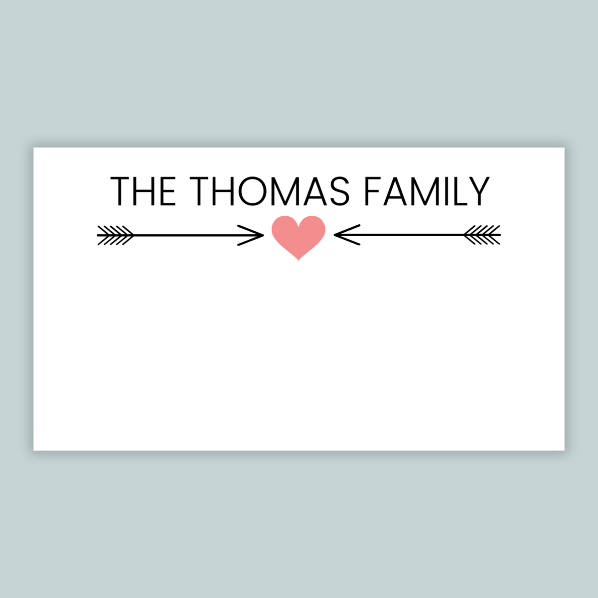 Arrows and Heart - Personalized Gift Enclosure - The Note House