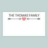 Arrows and Heart - Personalized Gift Enclosure - The Note House