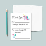 Unicorn - Fill-in Thank You Notes - The Note House