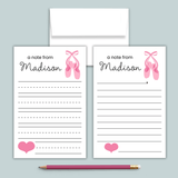 Ballerina - Personalized Lined Letter Template - The Note House