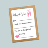 Ballet - Fill - in Thank You Cards - The Note House