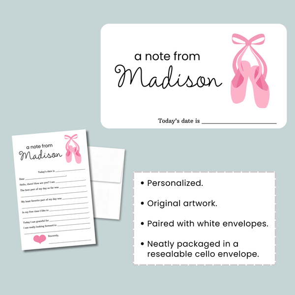 Ballet - Personalized Fill - in Letter Template - The Note House