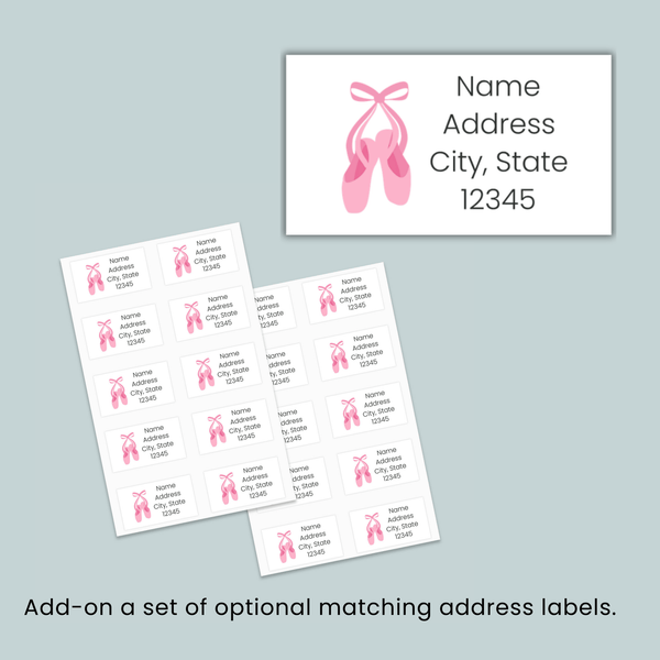 Ballet - Personalized Lined Letter Template - The Note House