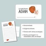 Baseball and Softball - Personalized Lined Letter Template - The Note House