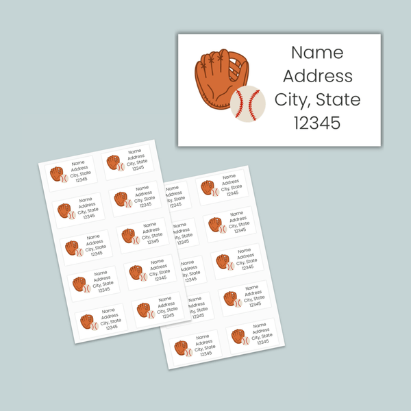 Baseball and Softball - Personalized Lined Letter Template - The Note House
