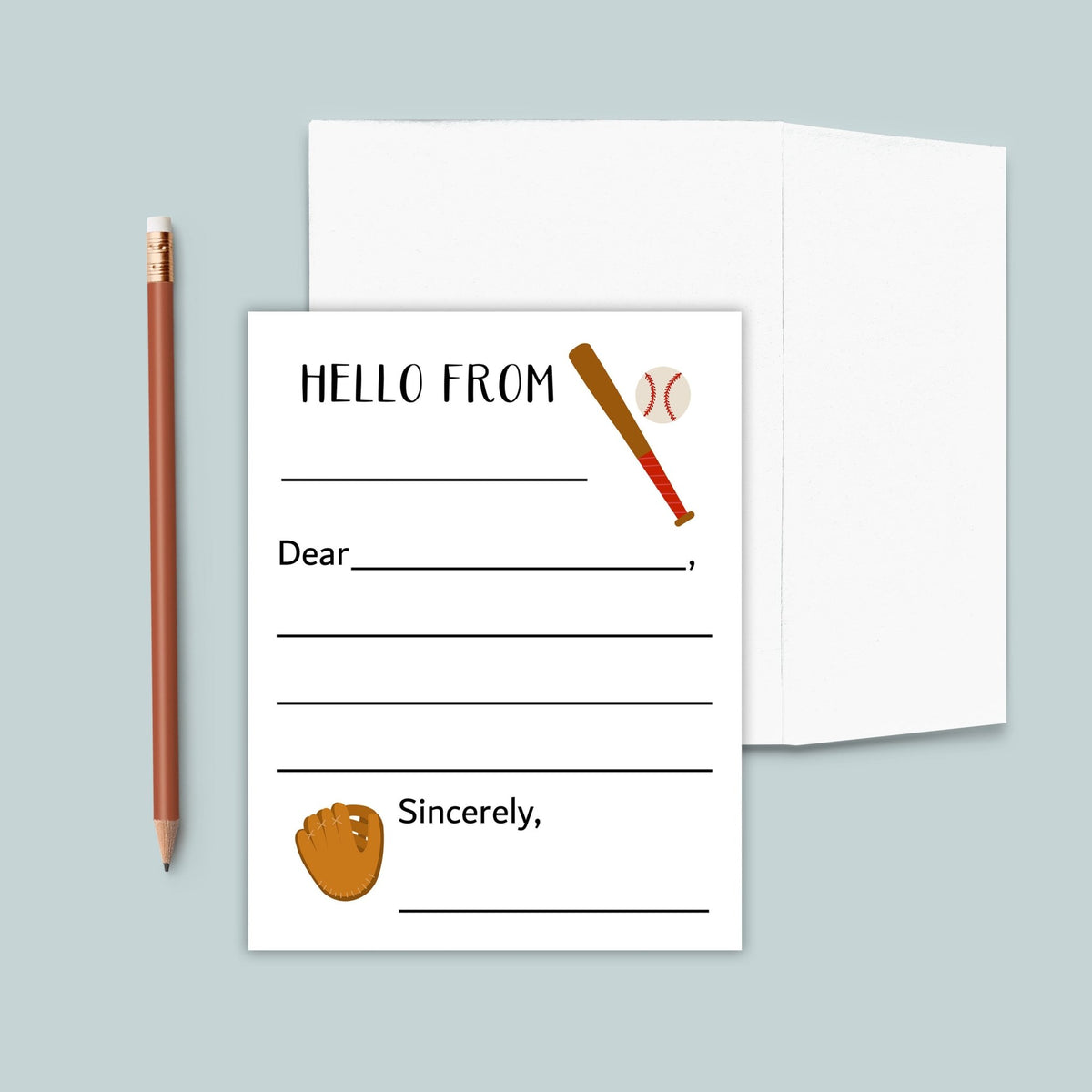 Baseball - Lined Note Cards - The Note House
