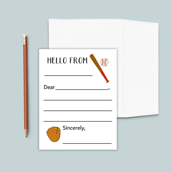 Baseball - Lined Note Cards - The Note House