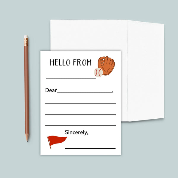 Baseball - Lined Note Cards - The Note House