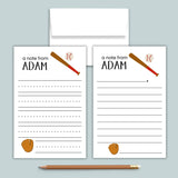 Baseball - Personalized Lined Letter Template - The Note House