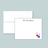 Beakers - Personalized Flat Note Card - The Note House
