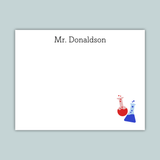 Beakers - Personalized Flat Note Card - The Note House