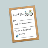 Bike and Bird - Fill - in Thank You Notes - The Note House