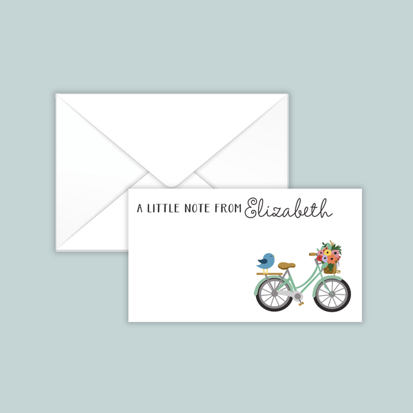 Bike and Bird - Personalized Gift Enclosure - The Note House